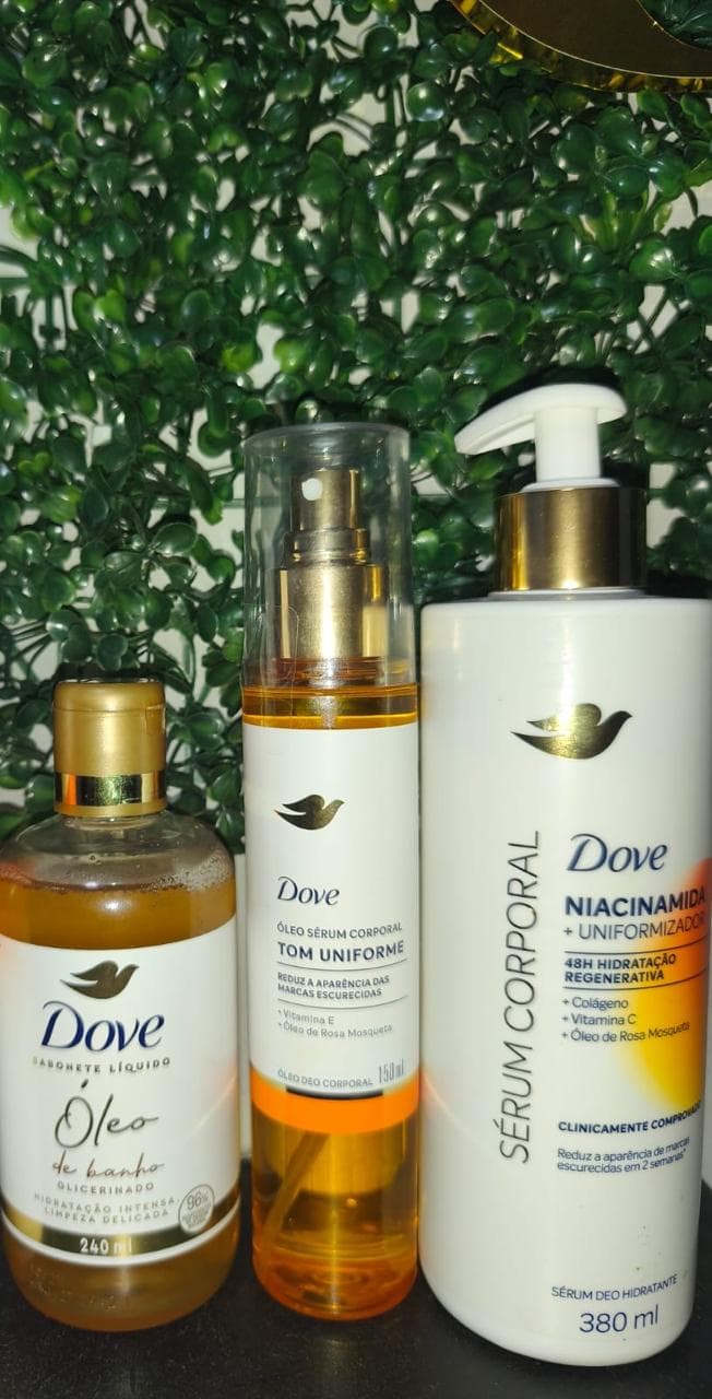 Kit Dove: Óleo de Banho, Óleo Sérum e Sérum Corporal